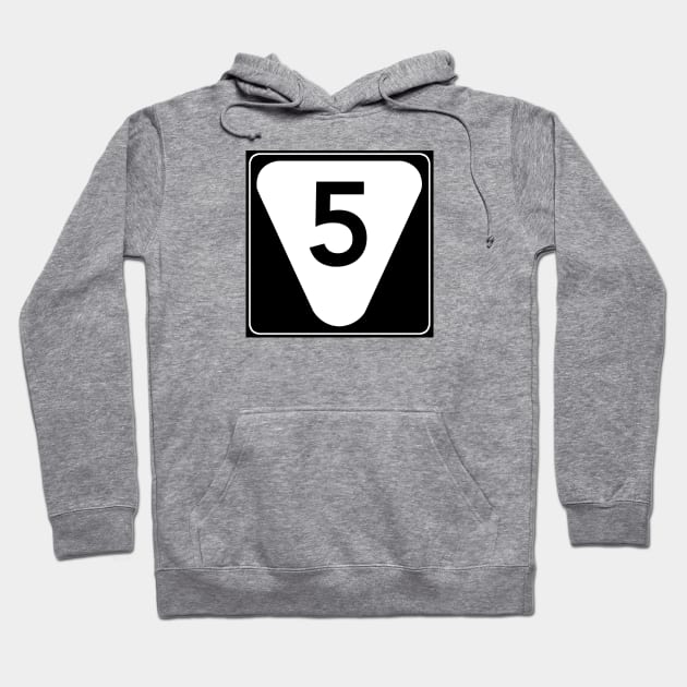 Route 5 Highway Sign Hoodie by Oakleigh Designs